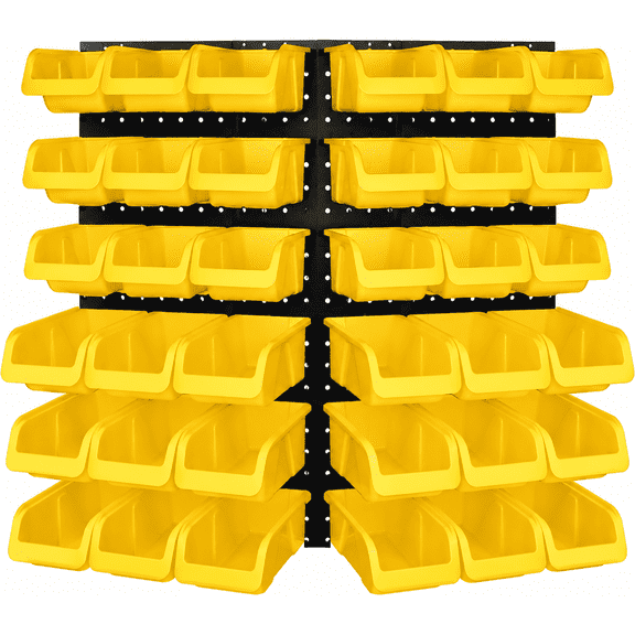 WallPeg 36 Pegboard Bins Part Bin Kit Hooks to Peg Board Panels Workbench Organizer Larger Size Bins