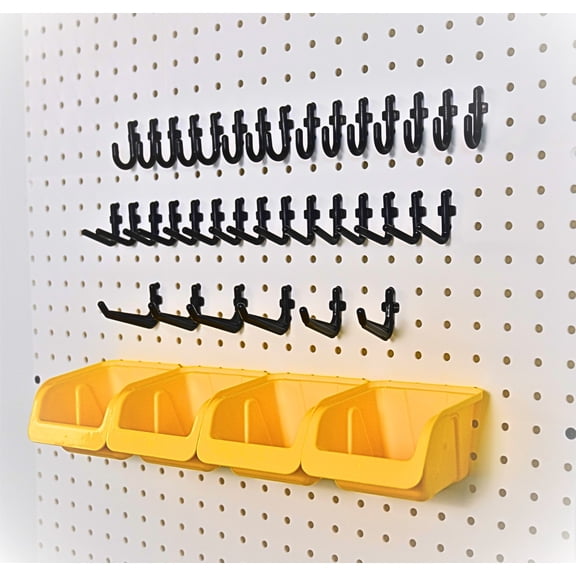 WallPeg 43 Pc Pegboard Kit.. peg hooks and part bins