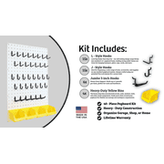 WallPeg 40 Pc Pegboard Kit.. peg hooks and part bins