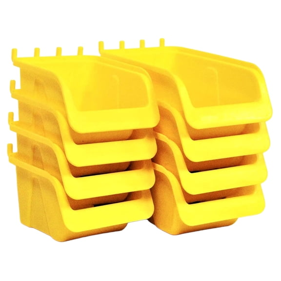 WallPeg Pegboard Bins - Peg Board Storage Bins 5" and 7" Heavy Duty Bins