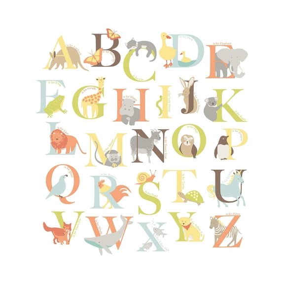 WallPops! Alphabet Zoo Wall Decals Art Kit