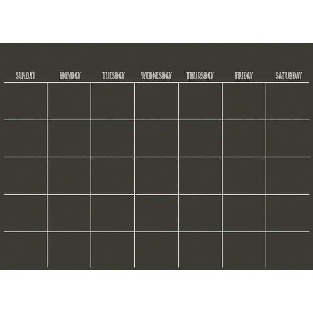 WallPops! Black Matte Monthly Calendar Wall Decals