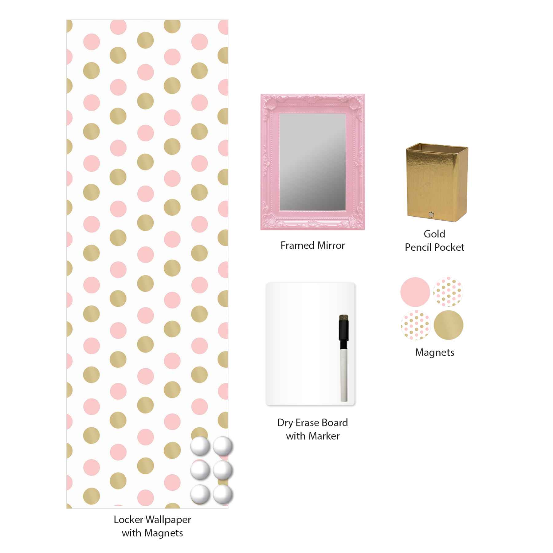 WallPops! Confetti Dot Locker Wall Decals Kit