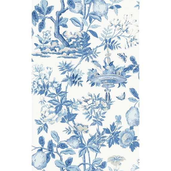 WallPops Delft Shantung Garden Scalamandre Self Adhesive Wallpaper