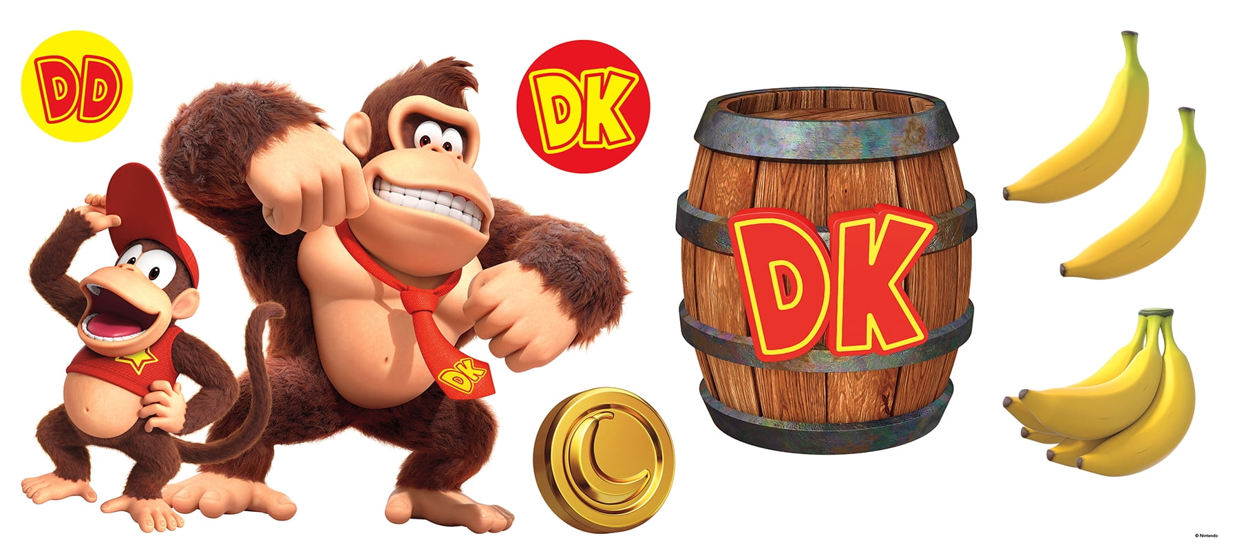 WallPops Donkey Kong and Diddy Kong Wall Decals - Walmart.com