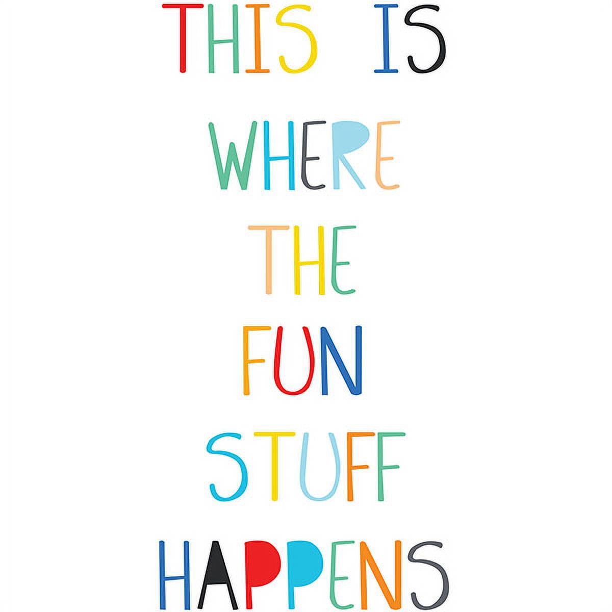 Colorful Fun Stuff Quote Wall Decals for Kids