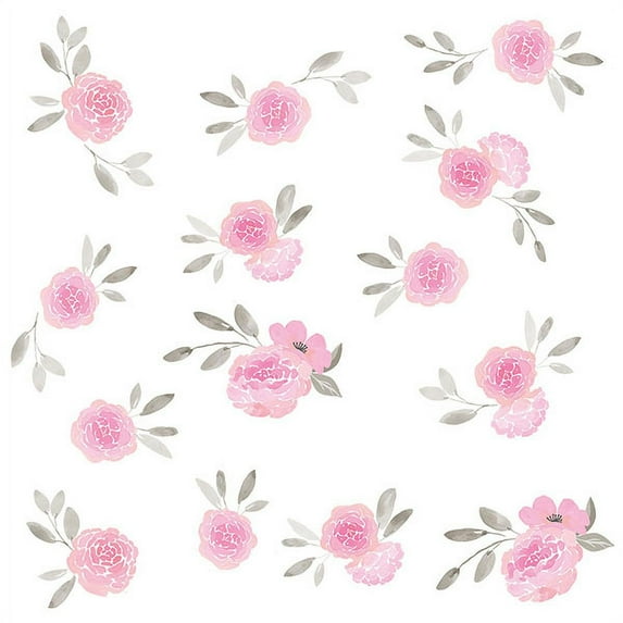 WallPops May Flowers Floral Watercolor Wall Decal 20 Pack