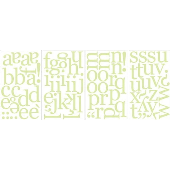 WallPops! Pea Pod Green Alphabet Set Wall Decals