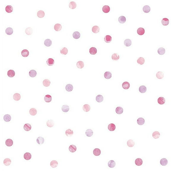 WallPops Pink Peel and Stick Wallpaper 1725" x 975", 59 Pieces