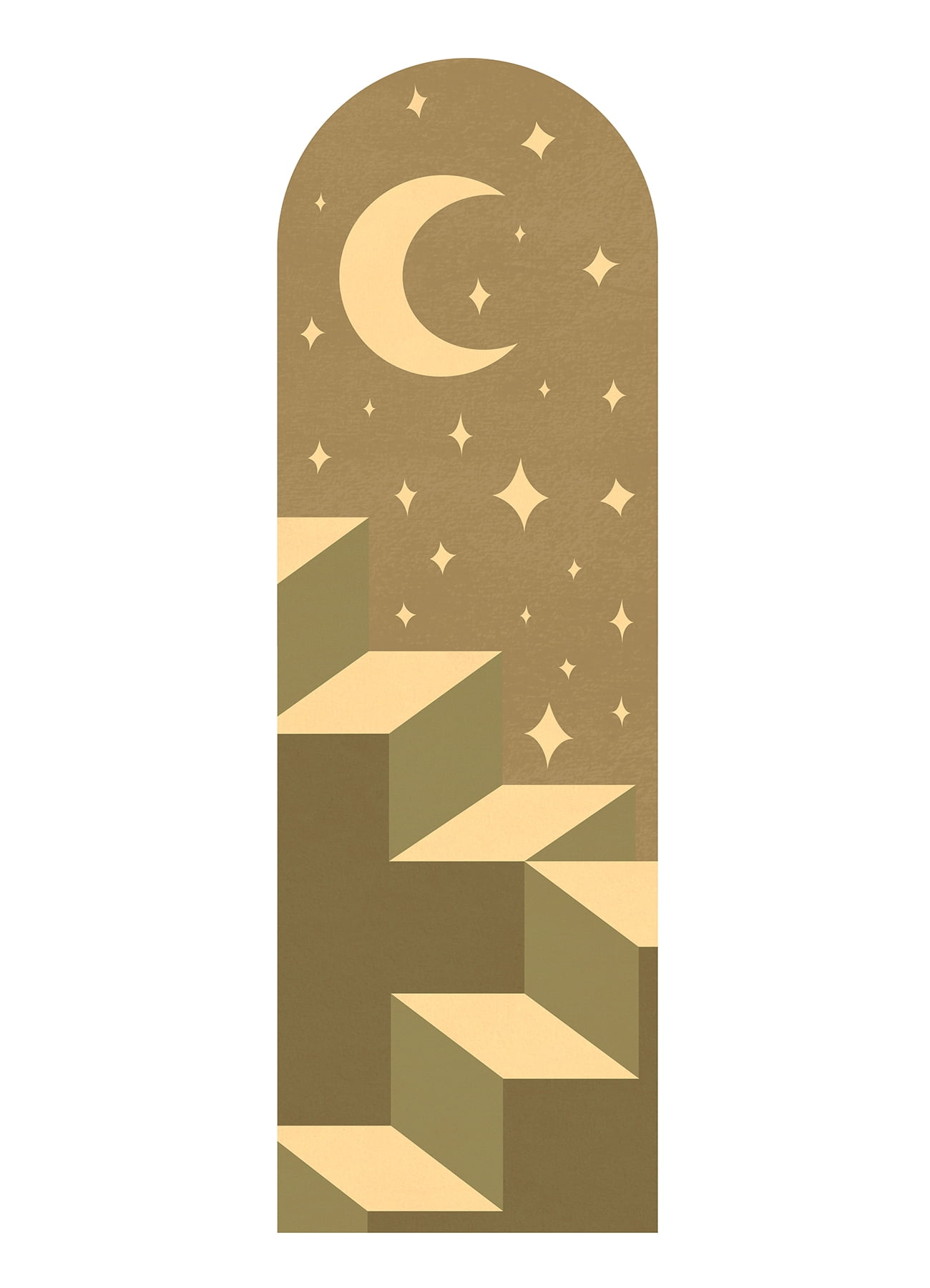 Celestial Green and Gold Stairway to the Stars Archway Wall Decal