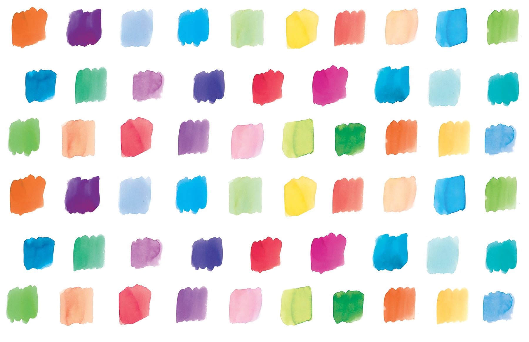 Multicolor Watercolor Swatch Peel & Stick Wall Decal