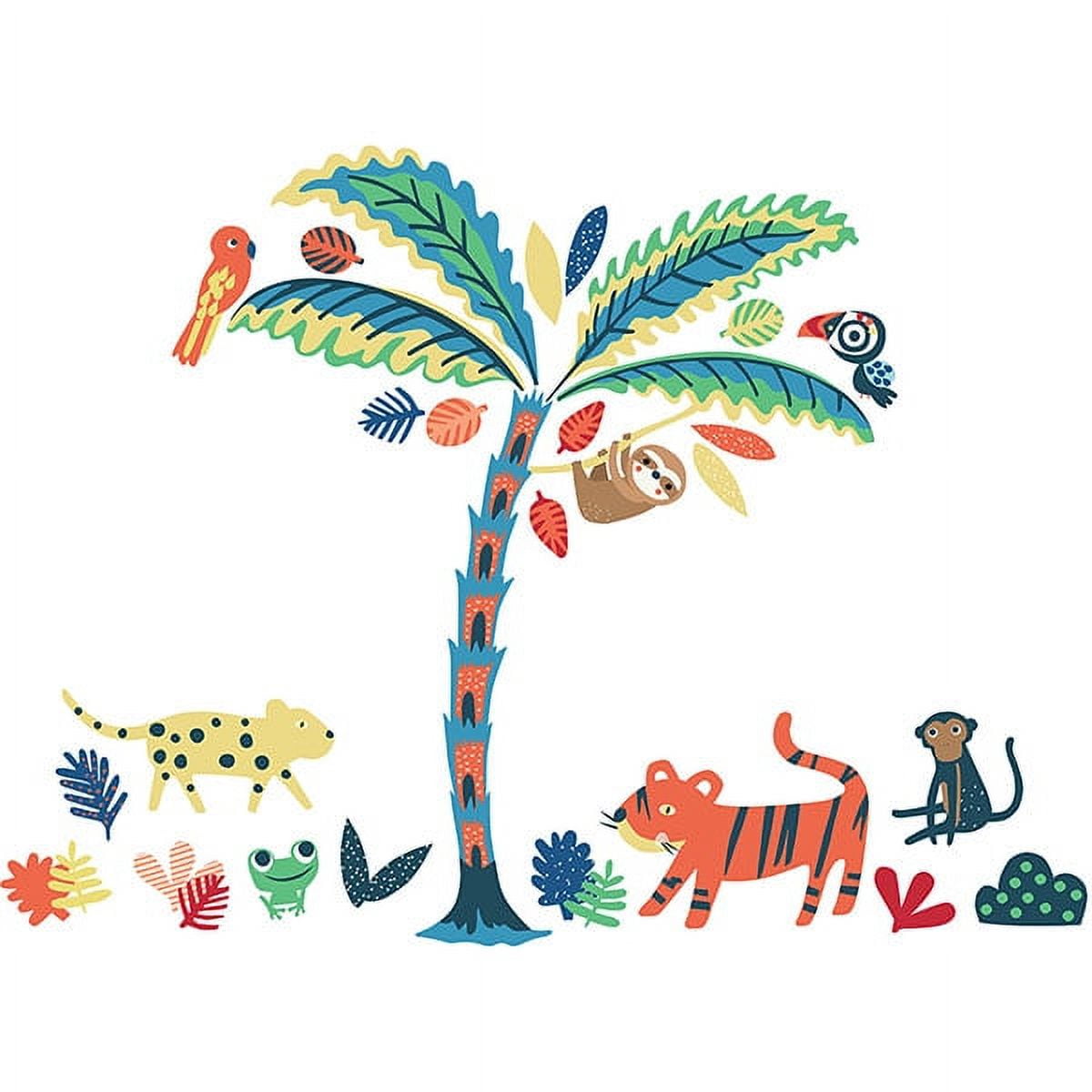 Tropical Rainforest Friends Self-Adhesive Kids Wall Decal Set