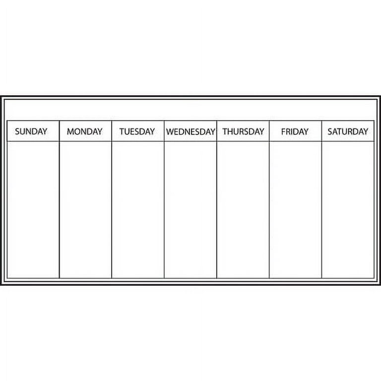 Wallpops Whiteboard Weekly Calendar