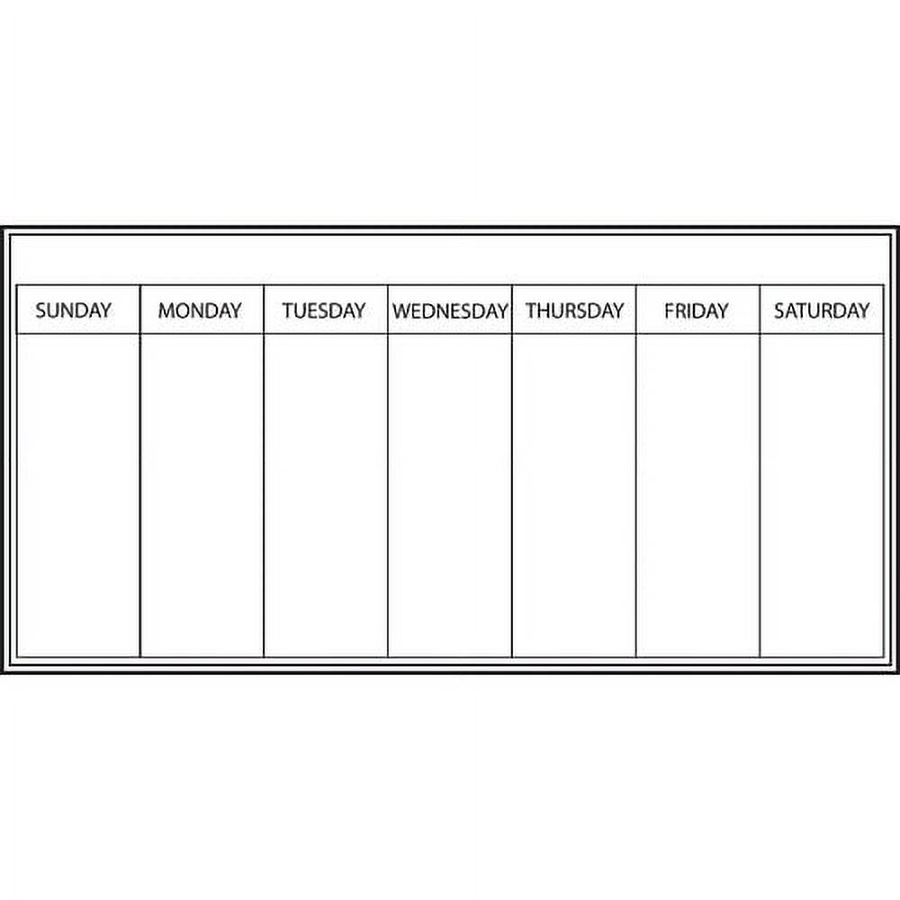 WallPops Whiteboard Weekly Calendar, White, 13" x 26" - image 1 of 9