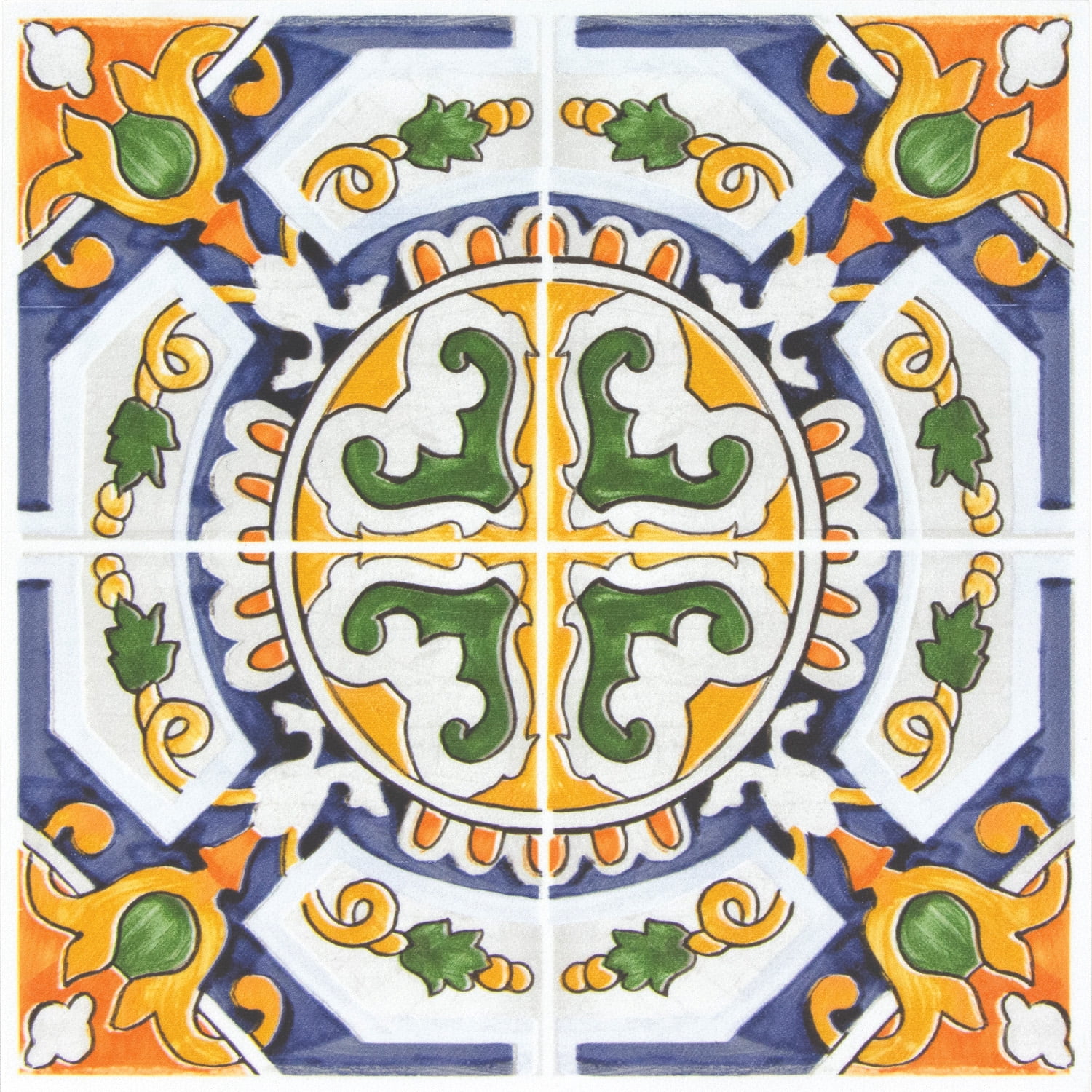 WallPops Yellow Tuscan Sun 6x6 Peel & Stick Tiles Wall Decals (12 per pack), Adult