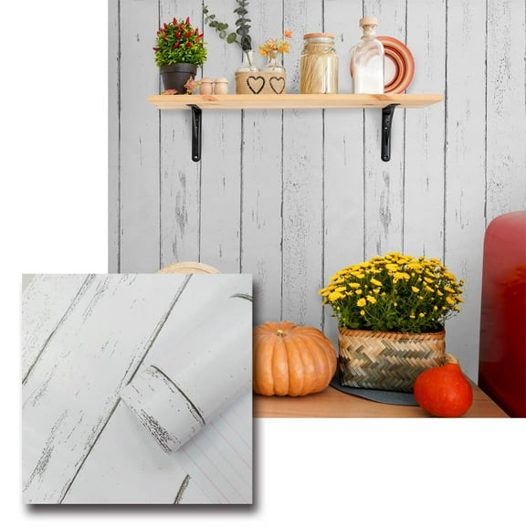 WallPuzzle - Modern Wallpaper - Nordic White Wood (1.47' x 8'  / 23.6 sqft)