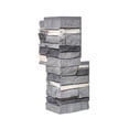 thumbnail image 1 of WallWell Fogstone Faux Stone Corner Pieces - 24.6" High (Overlapped) x 16.5" Combined Return - Waterproof High-Density Polyurethane Siding Accessory - 1 Pair (2 Pieces), 1 of 4