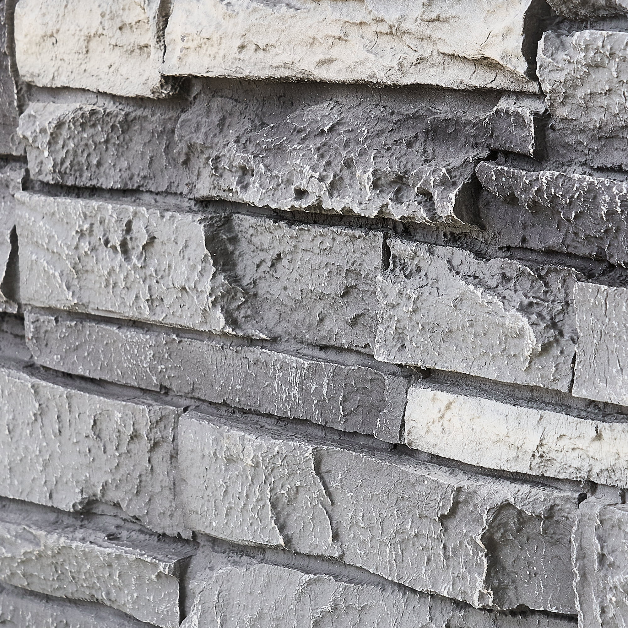 WallWell Fogstone Sample Panel - 12" x 8" High-Density Polyurethane Faux Stone - 1.77" Deep 3D Texture for Quality Check Before Full Project - 1 Sample