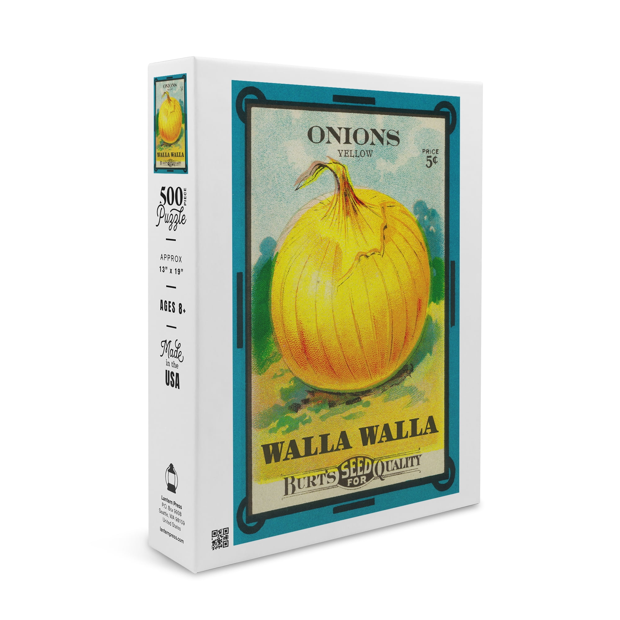 Walla Walla, Onion Seed Packet (19x27 inches, Premium 500 Piece Jigsaw