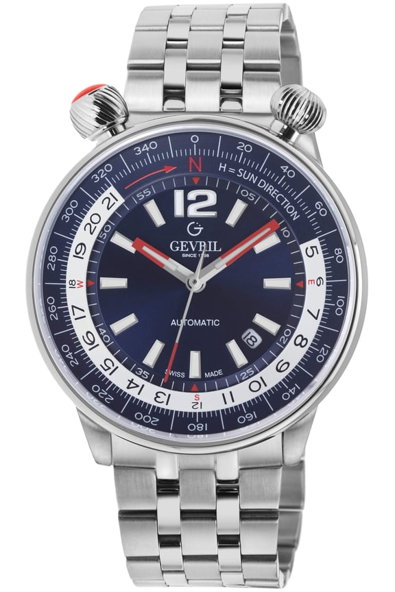 Wallabout Swiss Made Automatic Solar compass Blue Blue | Blue Dial