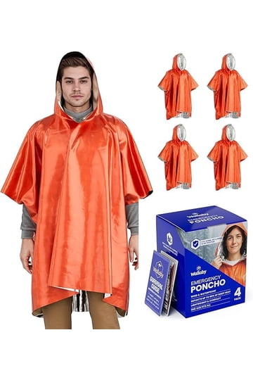 Poncho Shirts & Rain Ponchos for Adults | Walmart | Orange