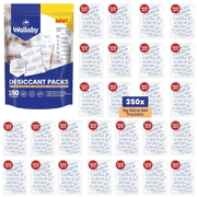 Wallaby 5 Gram 350 Packets Pure White Silica Gel Desiccant Dehumidifier Packed in 70x Sets of 5