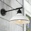 thumbnail image 1 of JONATHAN Y Wallace 12.25" 1-Light Farmhouse Industrial Indoor/Outdoor Iron LED Victorian Arm Outdoor Sconce, White, 1 of 8