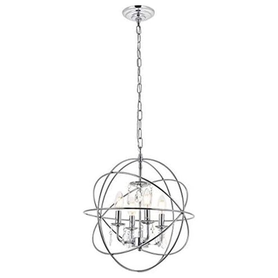 Wallace 4 light Chrome Pendant