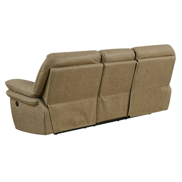Leather reclining sofa sale with charging station