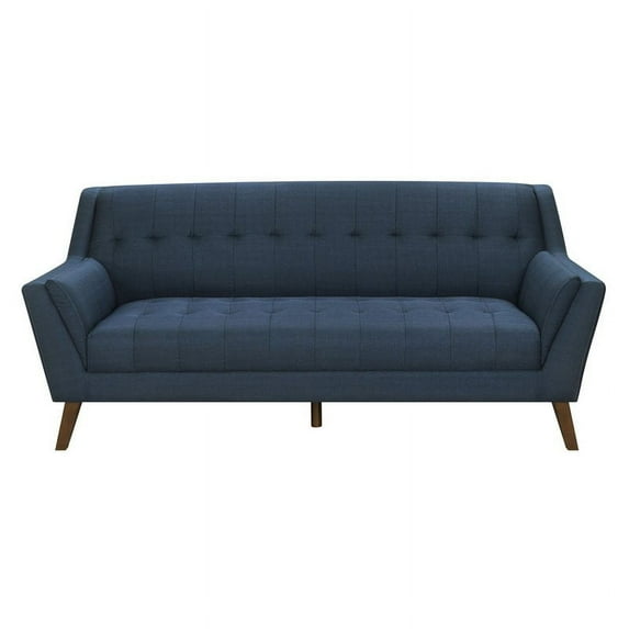 Wallace & Bay Browning 79" Sofa with Deep Tufting and Stitching Details in Blue