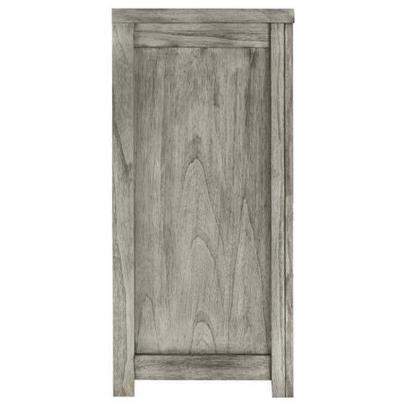 Wallace & Bay Carlson Fresh Gray Dresser with Wire-Brushed, Wood Finish And Polished Nickel Hardware