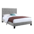 thumbnail image 1 of Wallace & Bay Dalton Light Gray Upholstered Tufted Bed - Full, 1 of 6