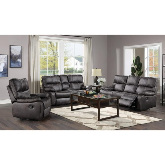 Wallace & Bay Hooper Swivel Gliding Recliner, Dark Graphite