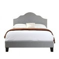 thumbnail image 1 of Wallace & Bay Kirby Classic Linen Low Profile Upholstered Bed, King, Gray, 1 of 5