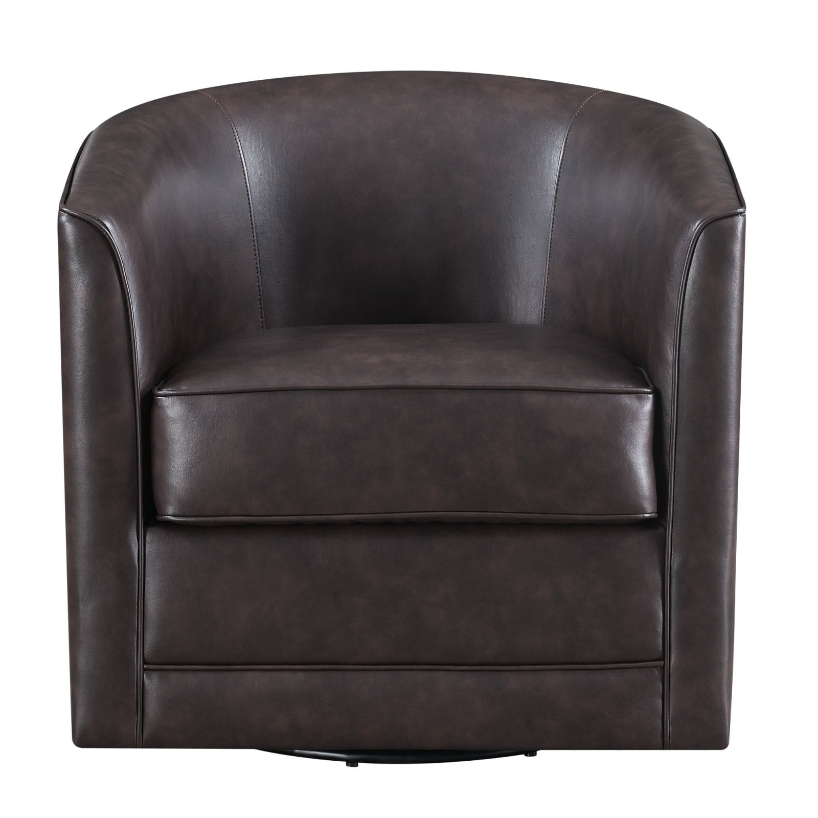 Small leather swivel barrel chairs online