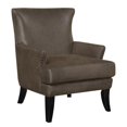 thumbnail image 1 of Wallace & Bay Mcdaniel Faux Suede Accent Chair with Nailhead Trim in Brown Bear, 1 of 2