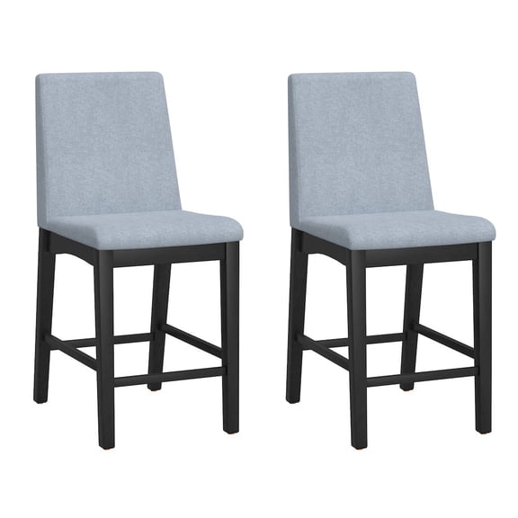 Wallace & Bay Quaint Gathering Height Stools, Set of 2 in Modern Gray