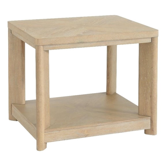 Wallace & Bay Farmhouse End Table in Beige