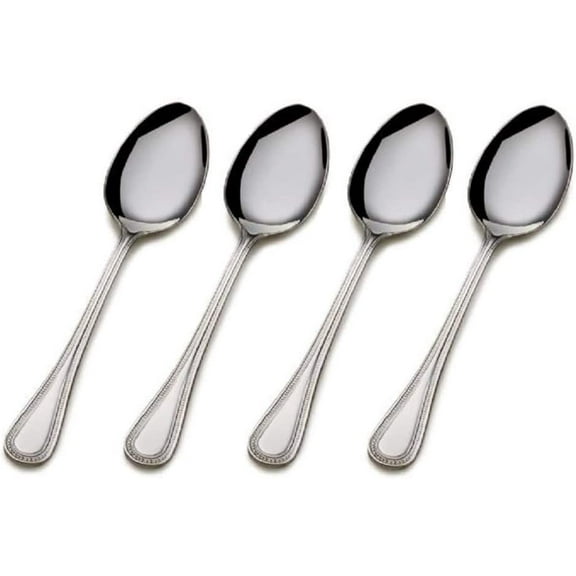 Wallace Continental Bead 18/10 Stainless Steel Teaspoon (Set of Four)