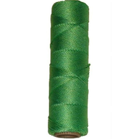 Wallace Cordage GN4-21 Twisted Nylon Braid Twine 0.25 lbs Trotline Decoy Line in Green - Size 21