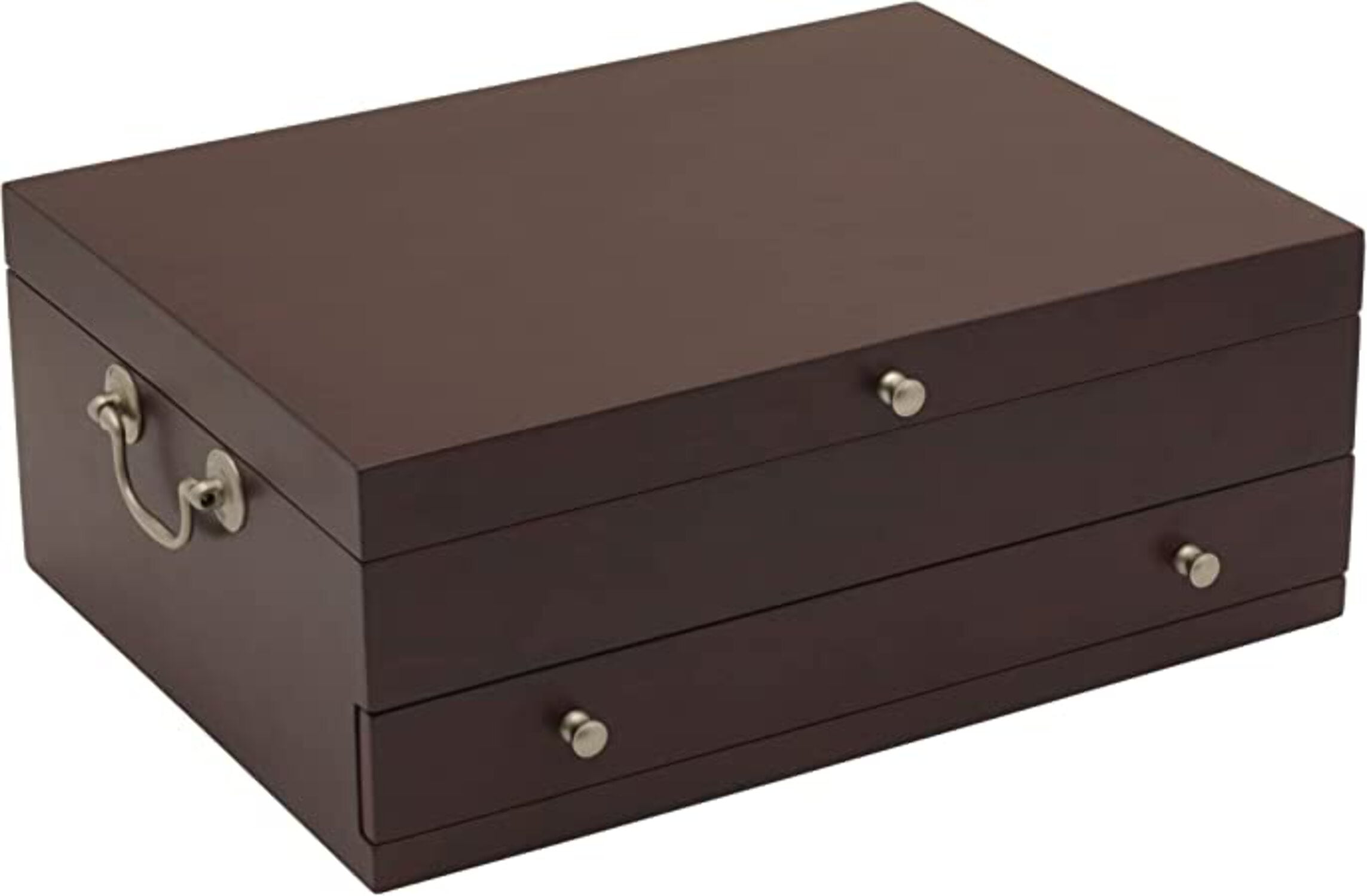 Wallace Dark Walnut 15 Inch Flatware Storage Chest