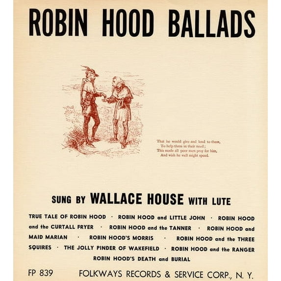 Wallace House - Robin Hood Ballads - Celtic - CD