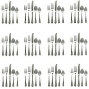 Wallace Lotus 18/8 Stainless Steel 60pc. Flatware Set Service for Twelve