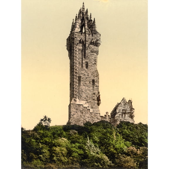 Wallace Monument Stirling Photomechrome Extra Large XL Wall Art Poster Print