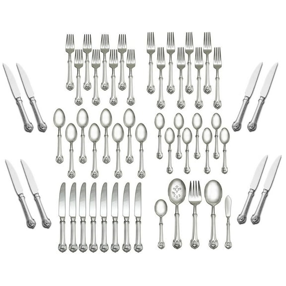 Wallace Napoleon Bee 18/10 Stainless Steel 53pc. Flatware Set