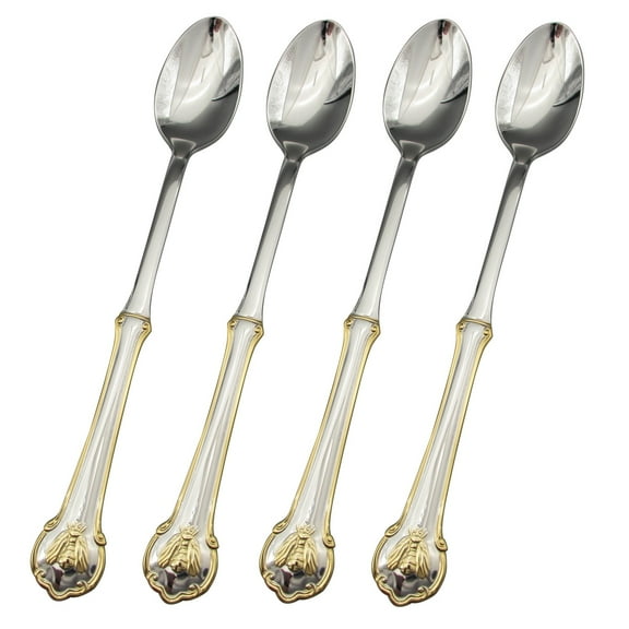 Wallace Napoleon Bee Gold 18/10 Stainless Iced Beverage Spoon (Set of Four)