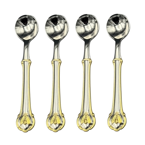 Wallace Napoleon Bee Gold Accent 18/10 Stainless Steel Salt Spoon (Set of Four)