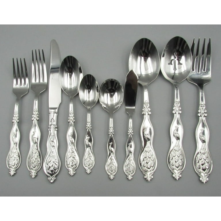 Wallace Stainless Flatware Peacock 45 Piece Set