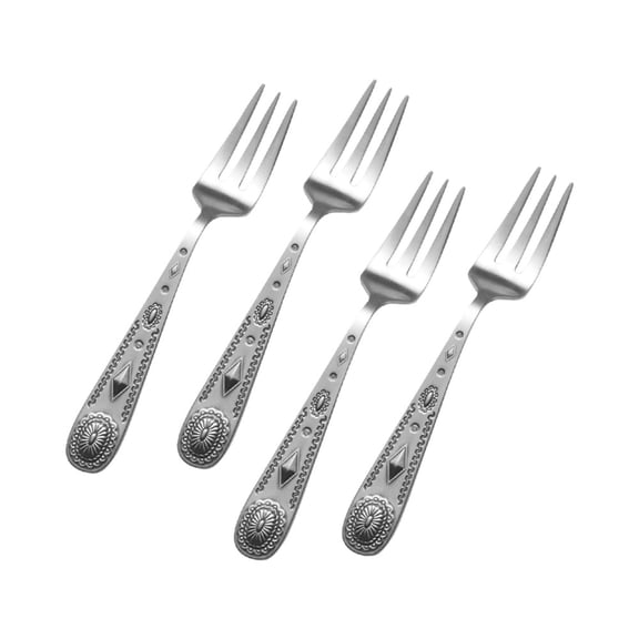 Wallace Taos 18/10 Stainless Steel 4-Piece Appetizer Fork Set, Dishwasher Safe