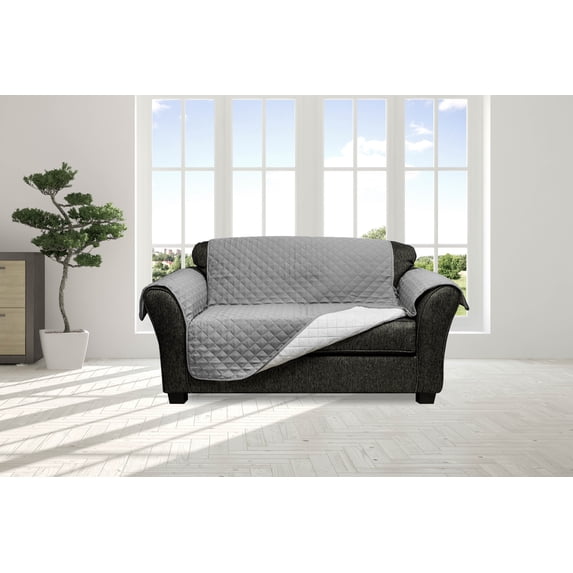 Wallace Water Resistent Loveseat Cover in Grey
